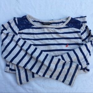 ✏️ Girls Nautica Striped Tee